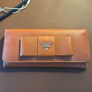 Authentic Prada wallet. Orange.